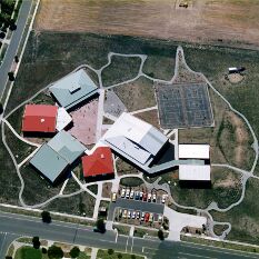 my idea for this school was to create an australian landscape on a featureless site